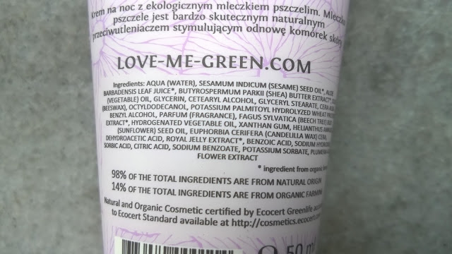 krem na noc Love Me Green