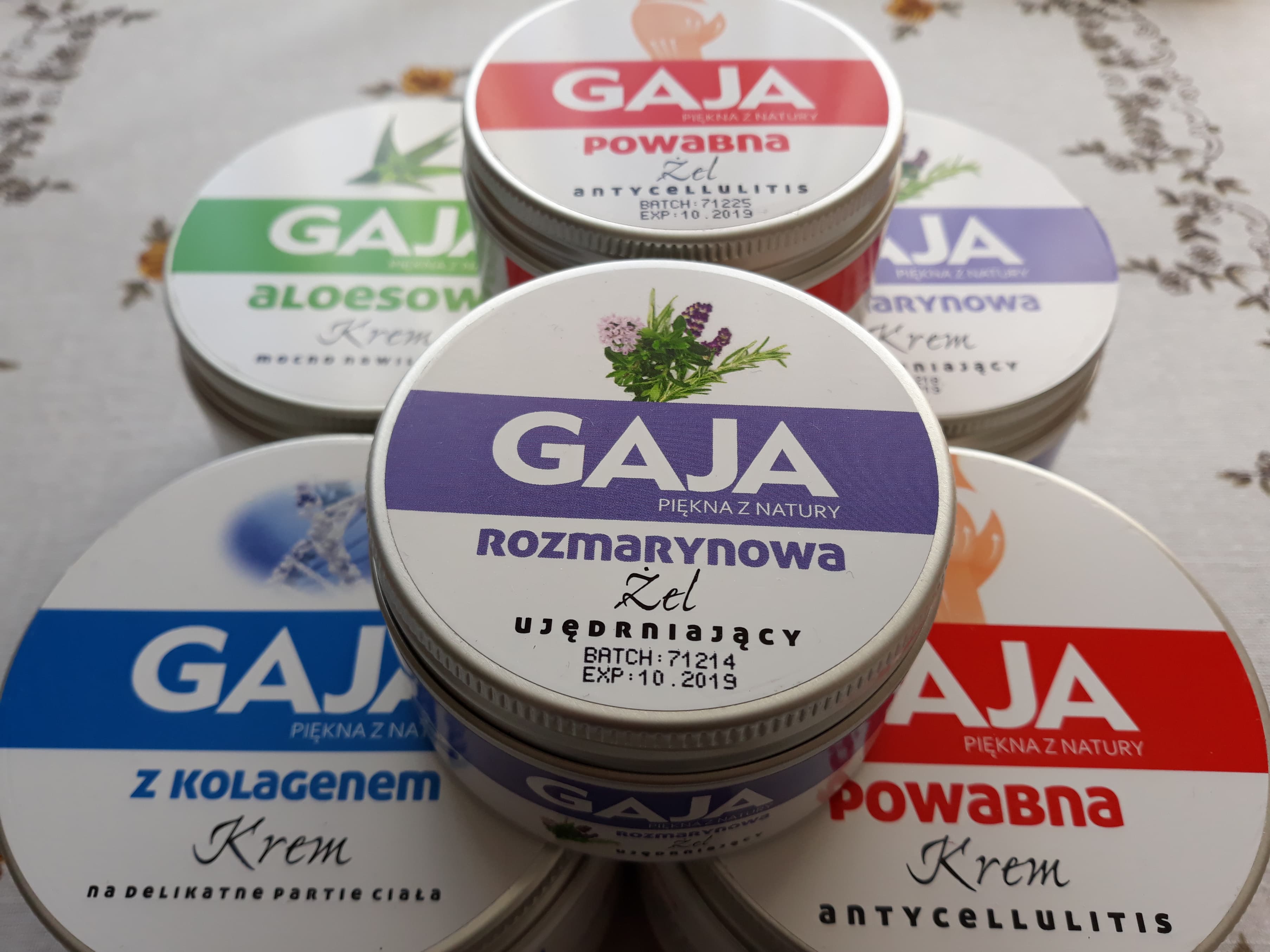 kosmetyki naturalne - kremy Gaja - kolagen, aloes, algi